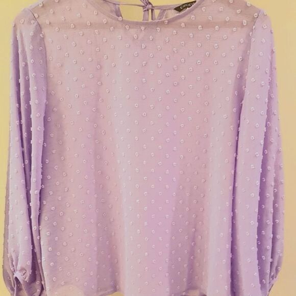 GEORGE Blouse Long Bell Sleeve NWOT * Gorgeous Blouse Large - Picture 1 of 8